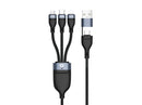 Conceptronic ETTA06B15 USB-kabel USB 2.0 1,5 m USB C USB C/Micro-USB B/Lightning Sort