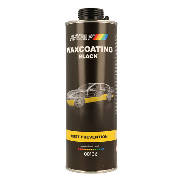 Motip sort rustbeskytter, voks 1000 ml.
