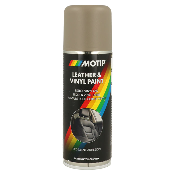 Motip læder og vinyl maling Beige/Grå 200ml