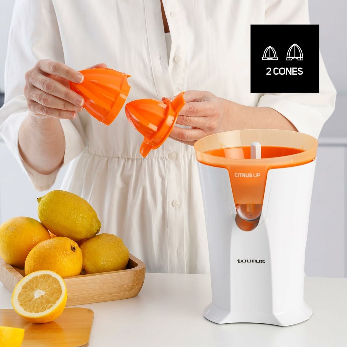 Elektrisk juicer Taurus CITRUS UP Hvid Orange 200 ml