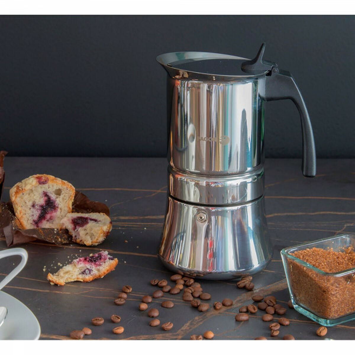 Italiensk Kaffekande Fagor Sort Rustfrit stål 60 ml