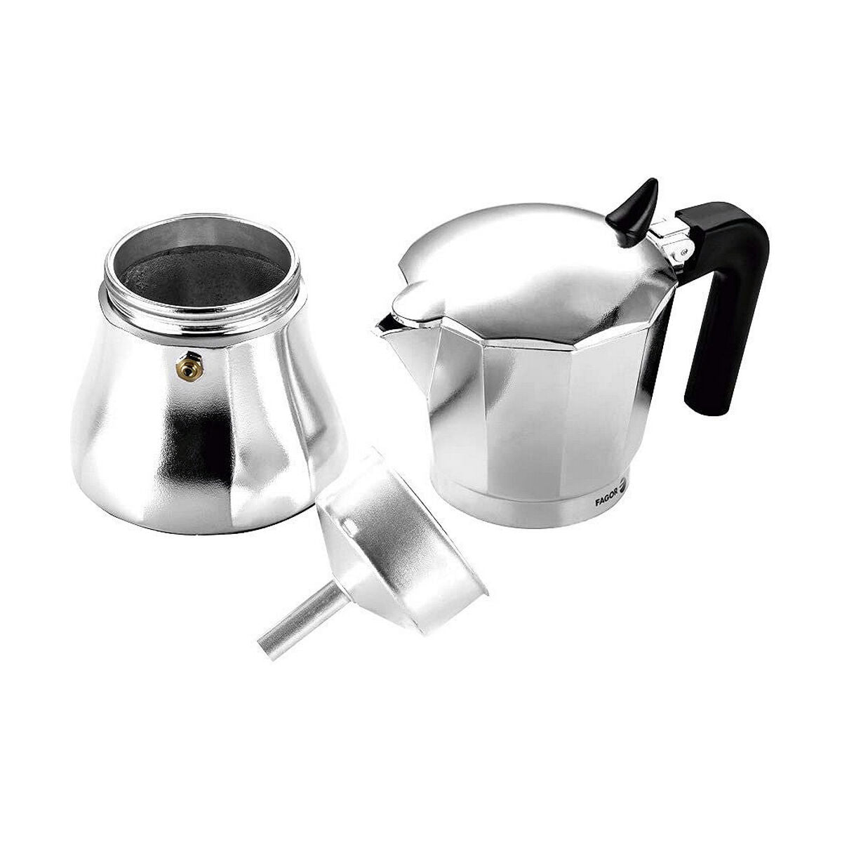 Italiensk Kaffekande Fagor Stål Aluminium 6 Kopper (1 enheder)