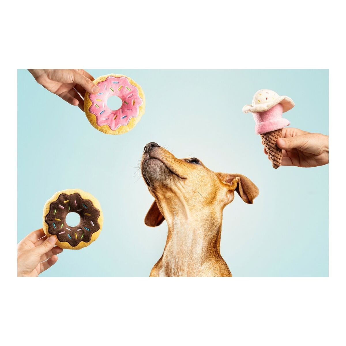 Plush legetøj til hunde Gloria Gloicecream Multifarvet Polyester polypropylen Is 9 x 9 x 17 cm