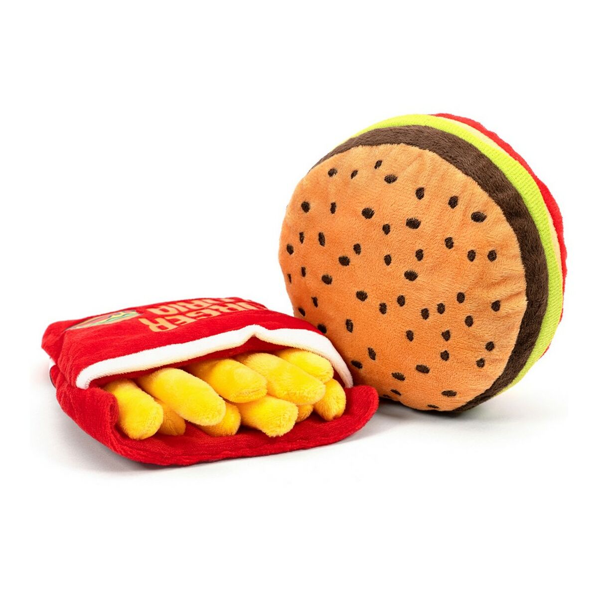 Plush legetøj til hunde Gloria Hamburdog Multifarvet Polyester polypropylen Burger 14 x 6 cm
