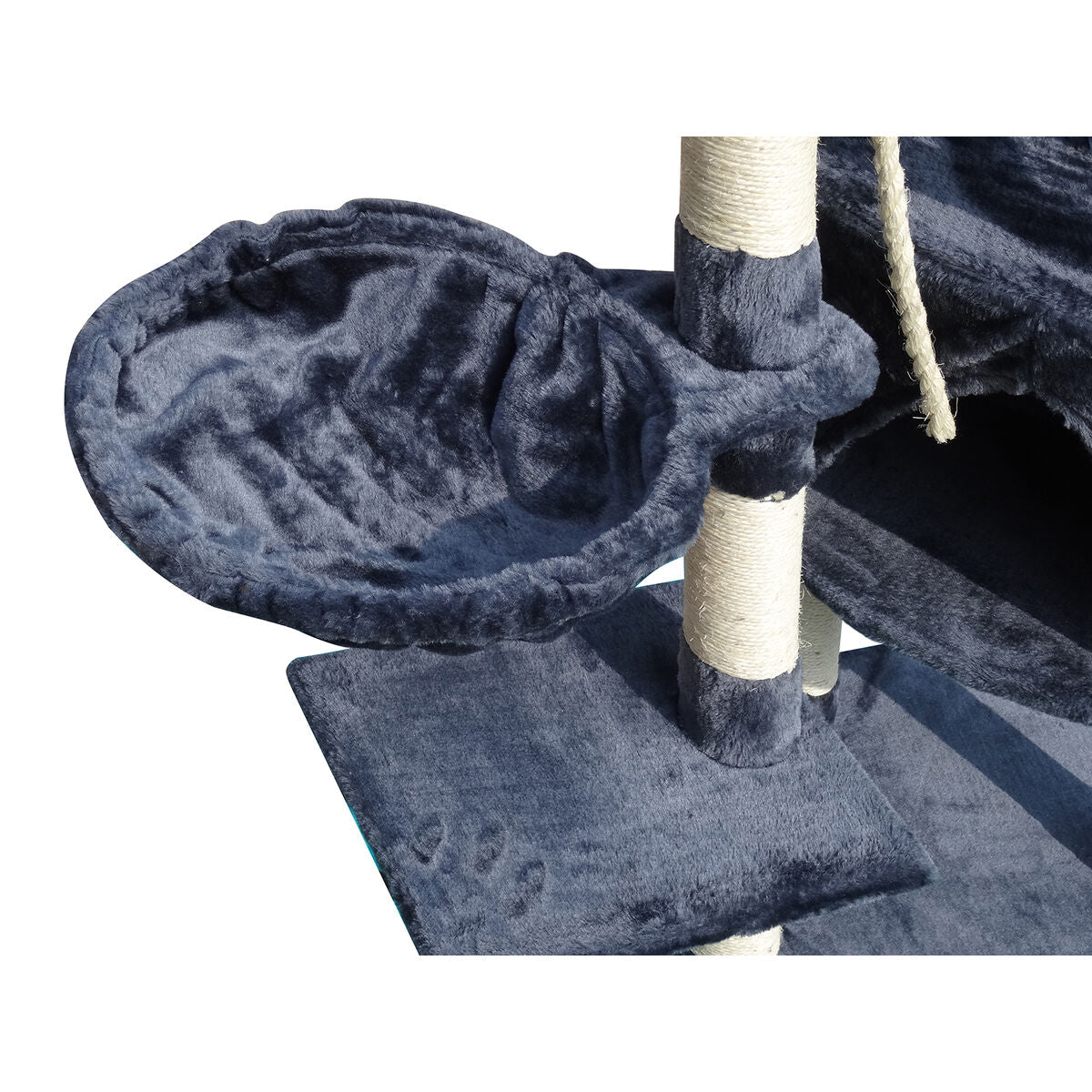 Kradsetræ til katte Gloria Sinu Grå Polyester Træ Papir Plastik Sisal 7,5 cm 55 x 40 x 120 cm