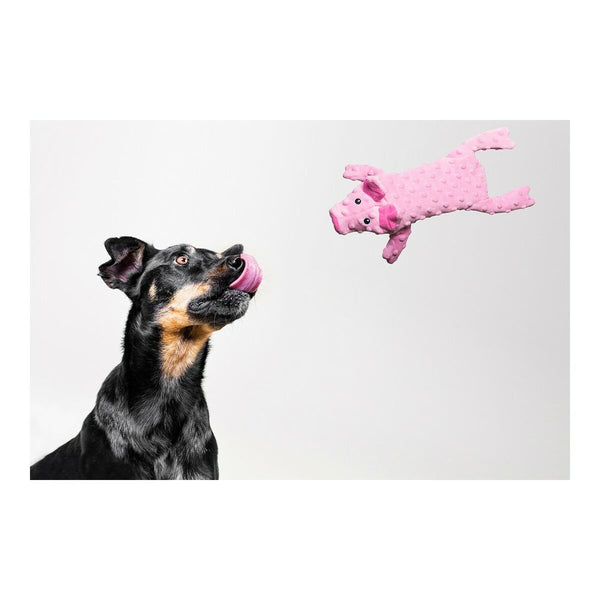 Plush legetøj til hunde Gloria Dogmonsters Pink 100 % polyester Gris 34 x 9 cm
