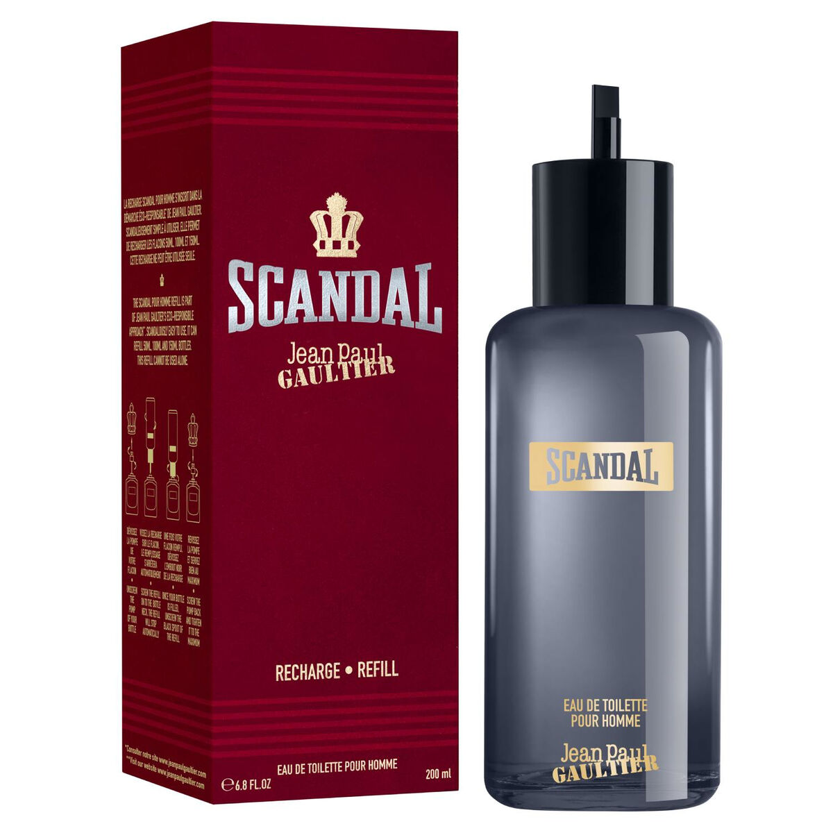 Herreparfume Jean Paul Gaultier Scandal pour Homme EDT 200 ml Genopfyldning: