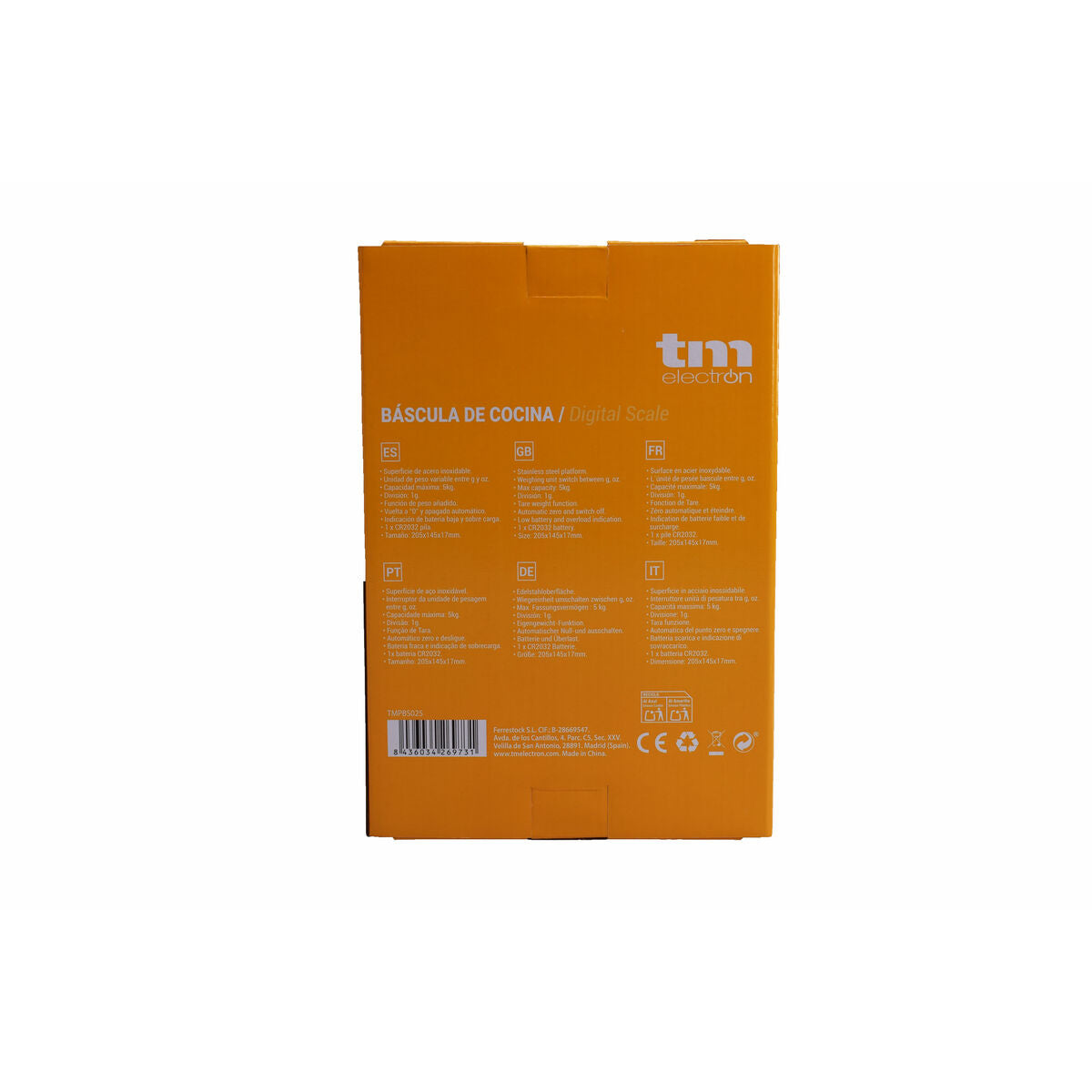 køkkenvægt TM Electron Grå 5 kg