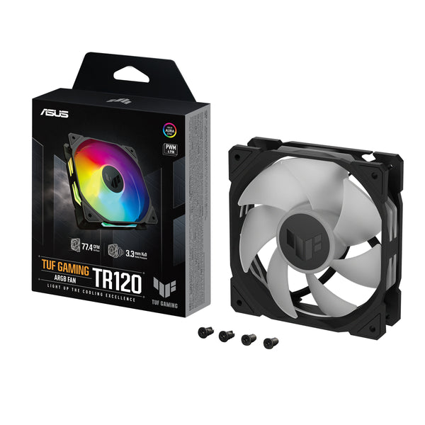 ASUS TUF Gaming TR120 ARGB Fan 1-pack Sort 120 mm
