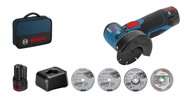 Bosch GWS 12V-76 Professional Vinkelsliber Batteridrevet 2 batterier inkluderet