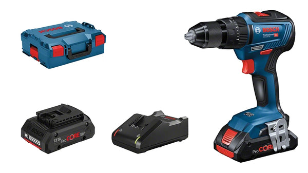 Bosch GSB 18 V-55 Professional Hammerbor/skruemaskine 2 batterier inkluderet 18V