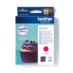 Brother LC 123M Magenta 600 sider Blæk