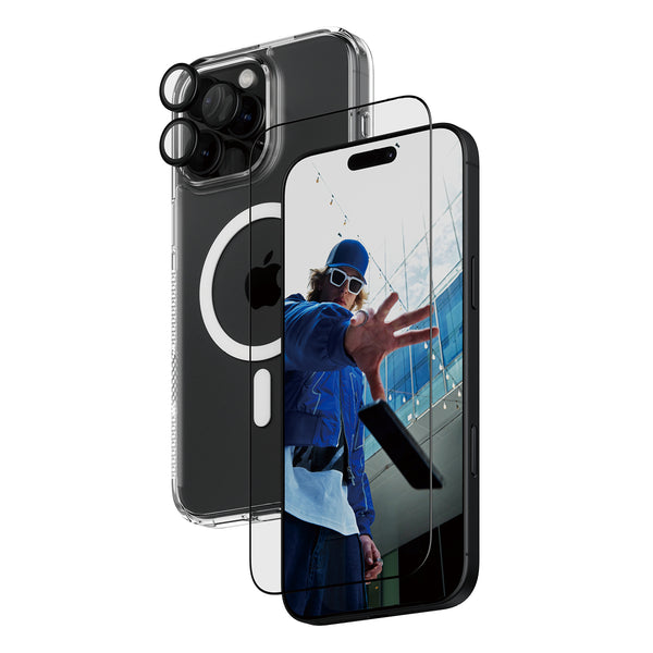 PanzerGlass ® 3-i-1 Beskyttelsespakke iPhone 16 Pro Max