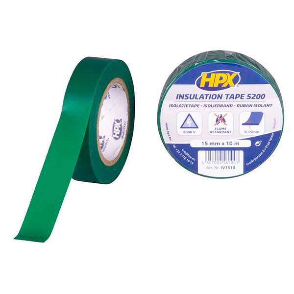 HPX isolerbånd grøn 15mm x 10m