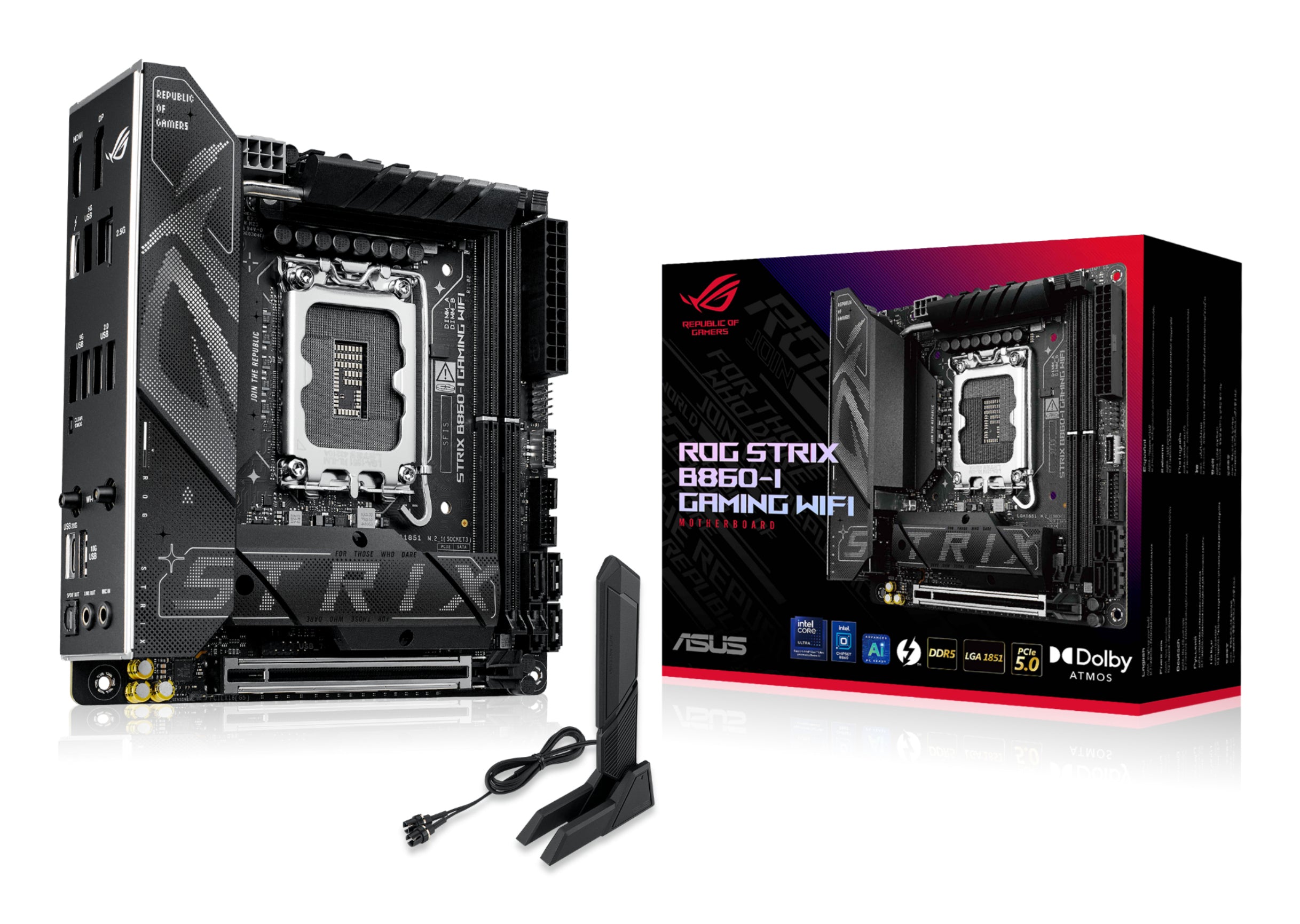 ASUS ROG STRIX B860-I GAMING WIFI Mini ITX LGA1851 sokkel Intel B860