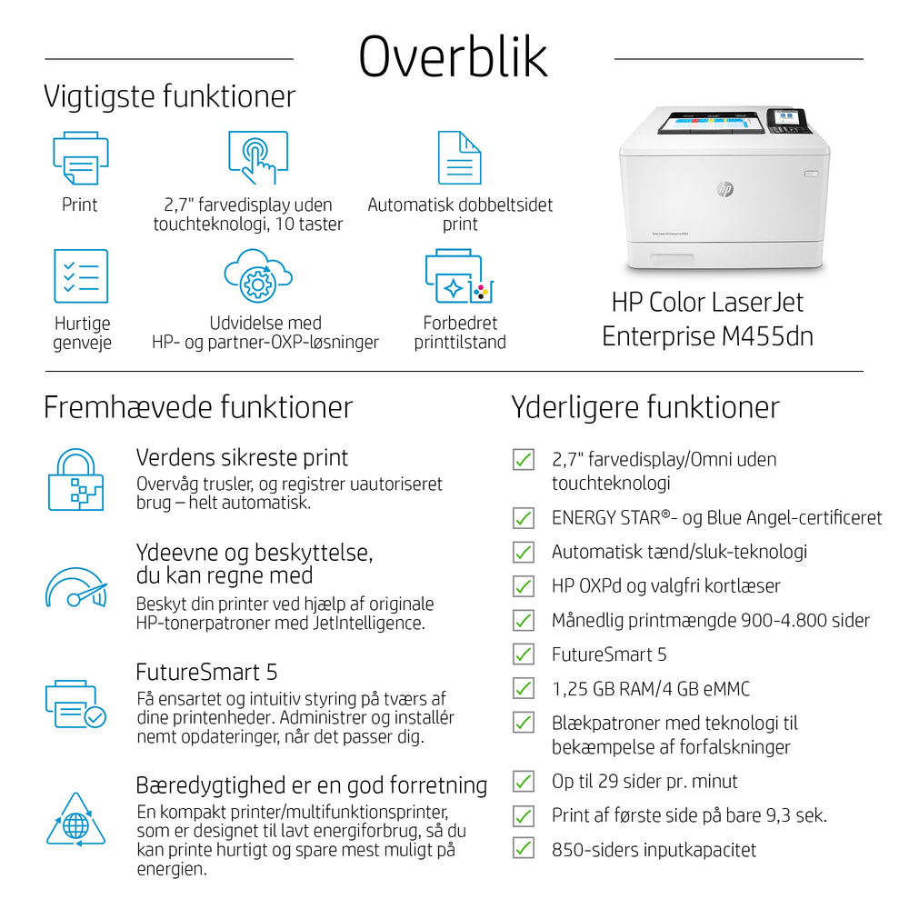 HP Color LaserJet Enterprise M455dn Laser