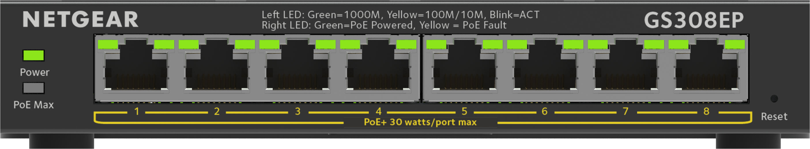 NETGEAR GS308EP Switch 8-porte Gigabit  PoE+