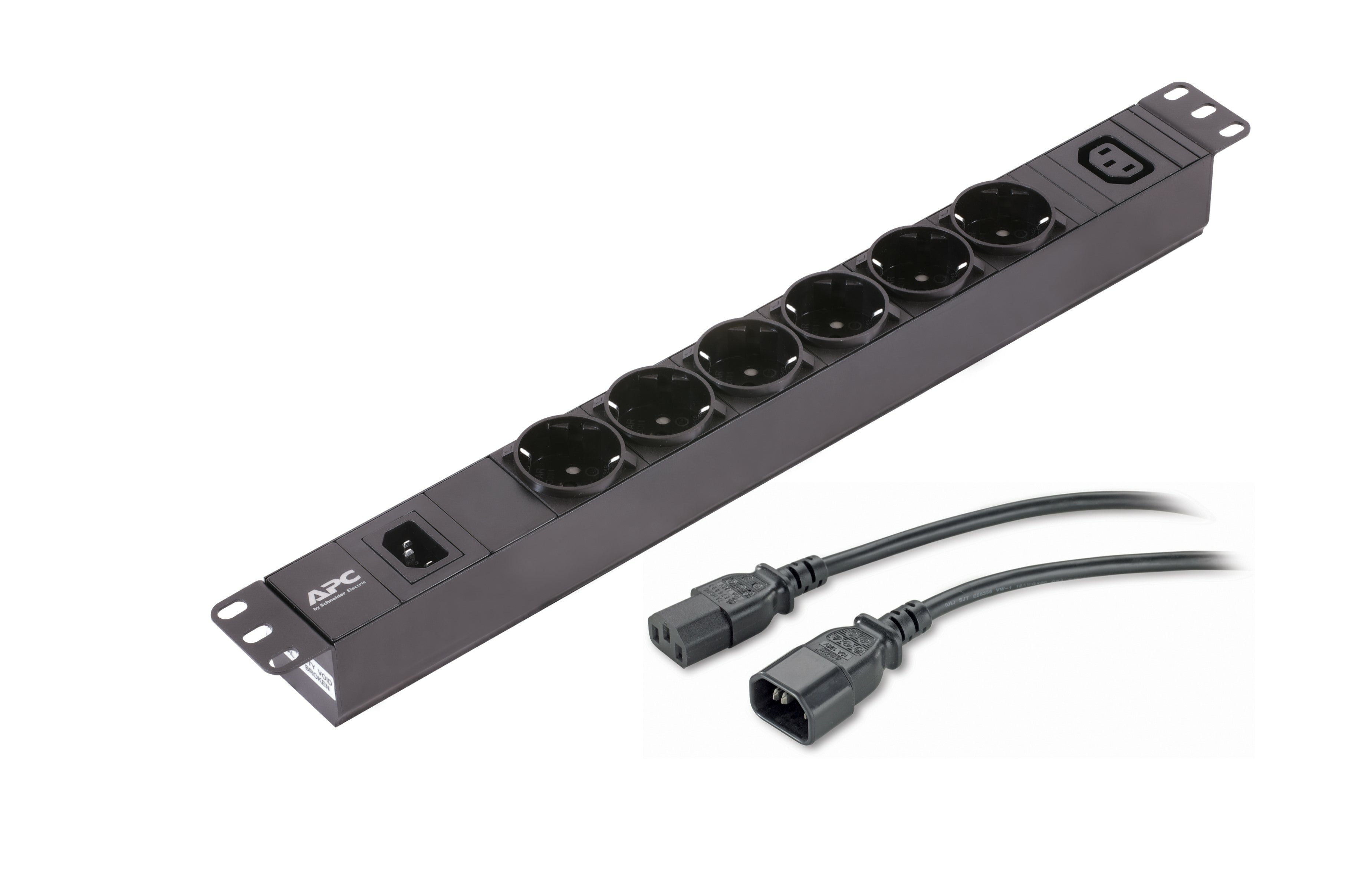 APC Easy Basic Rack PDU EPDU1010B-SCH Strømfordelingsenhed 6-stik 10A Sort 2.5m