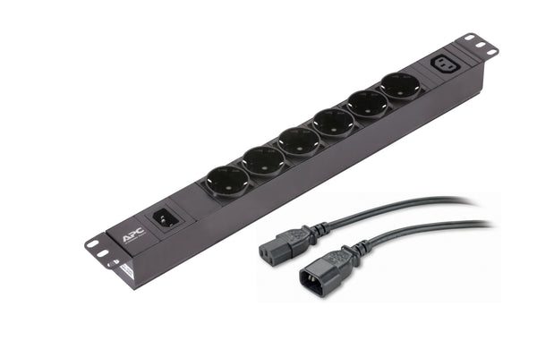 APC Easy Basic Rack PDU EPDU1010B-SCH Strømfordelingsenhed 6-stik 10A Sort 2.5m