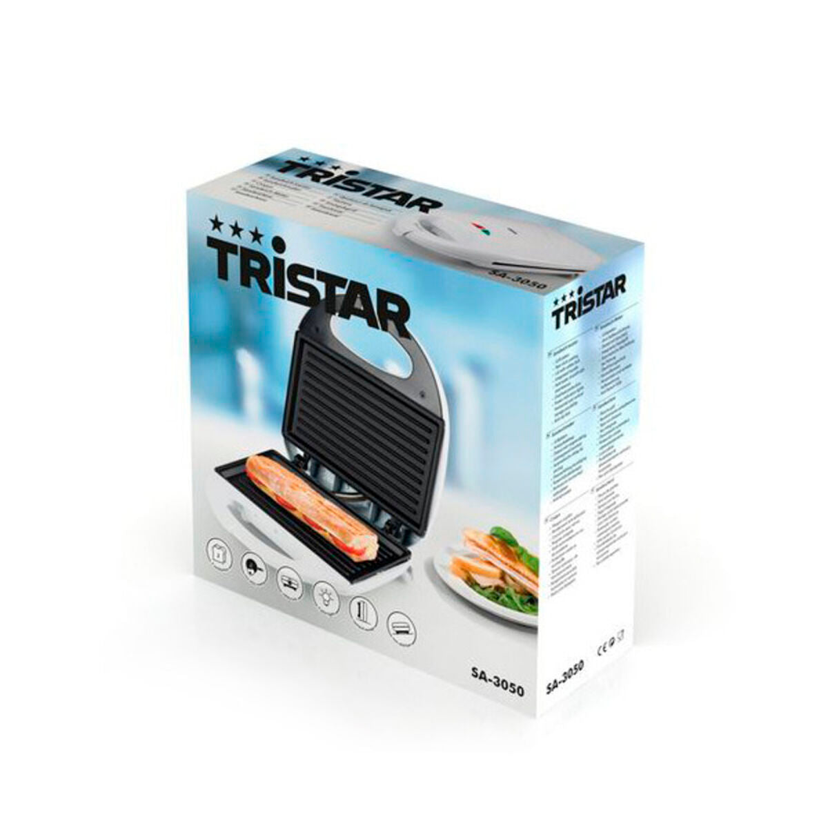 Sandwich Maker Tristar SA-3050 750W Hvid Sort 750 W