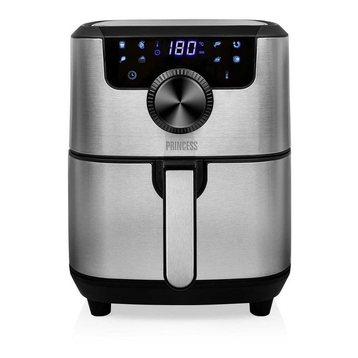 Varmluftsfrituregryde Princess 01.182033.01.001 1500 W Sort Sølvfarvet 4,5 L
