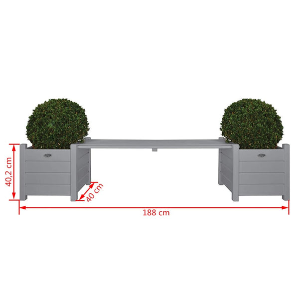 Esschert Design Plantekasser Cf33G Med Bænk Imellem,