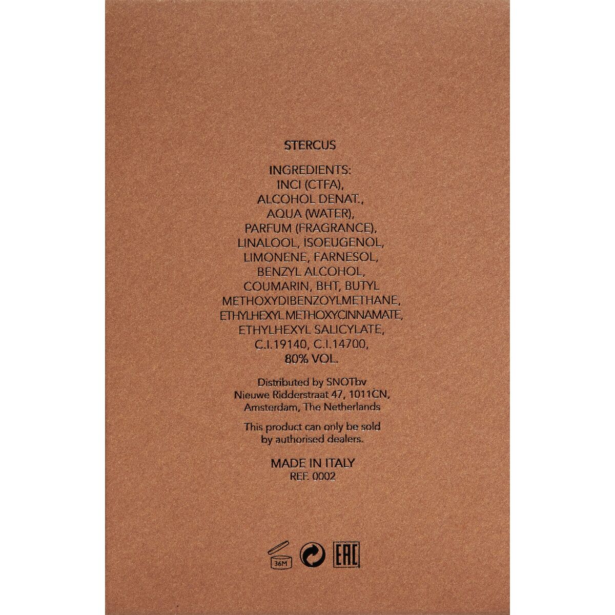 Unisex parfume Orto Parisi STERCUS 50 ml