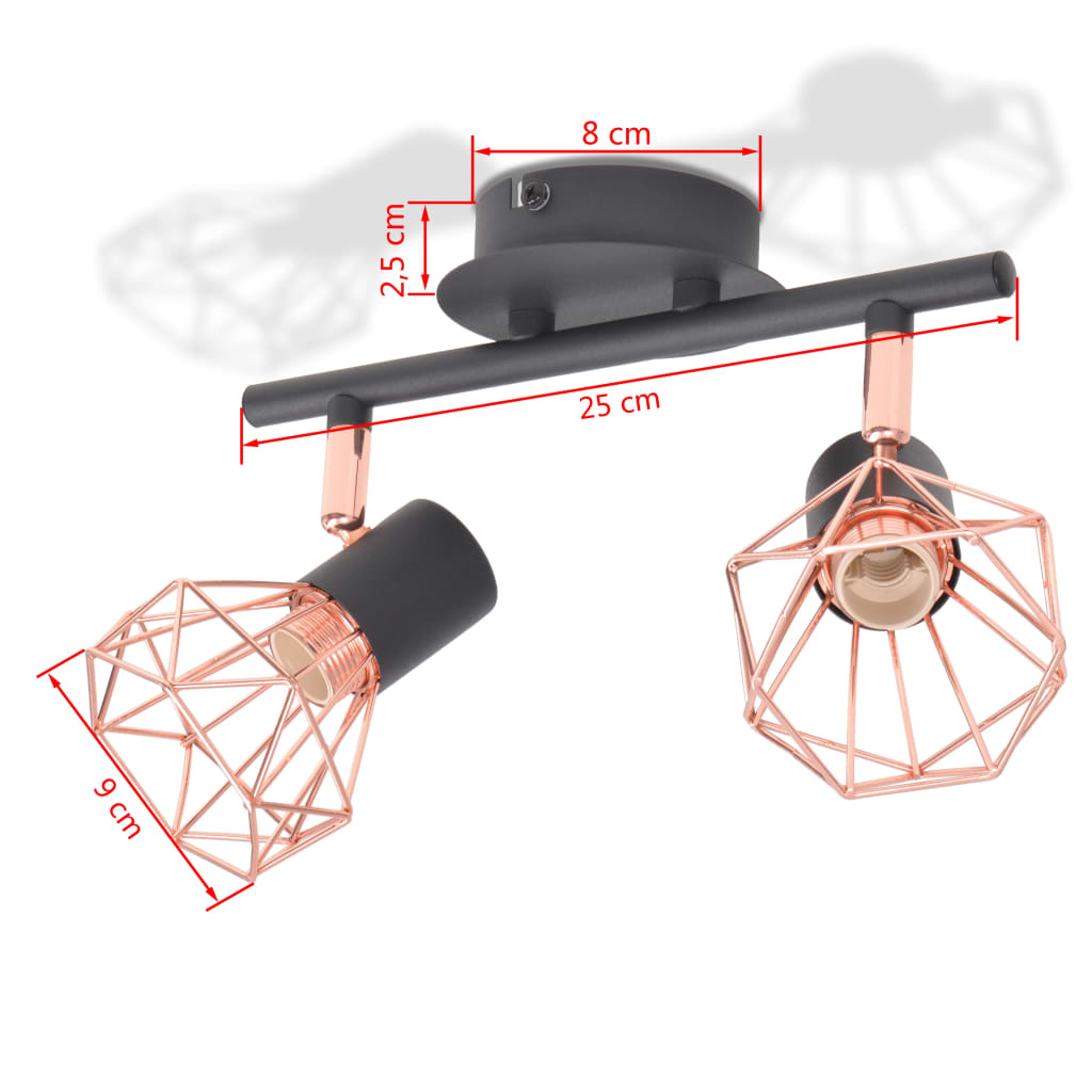 Loftlampe Med 2 Led-Pærer 8 W