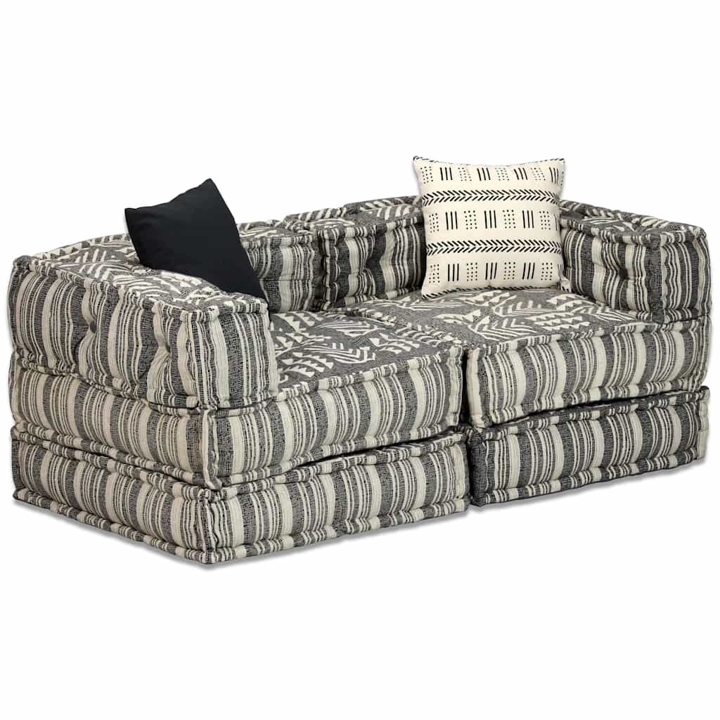 2-Personers Modulpuf Stof Patchwork