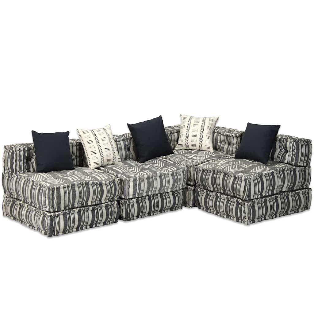 2-Personers Modulpuf Stof Patchwork