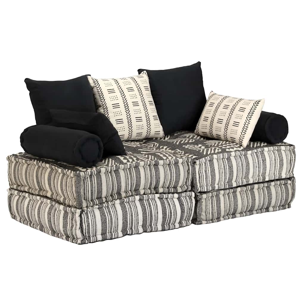 2-Personers Modulpuf Stof Patchwork