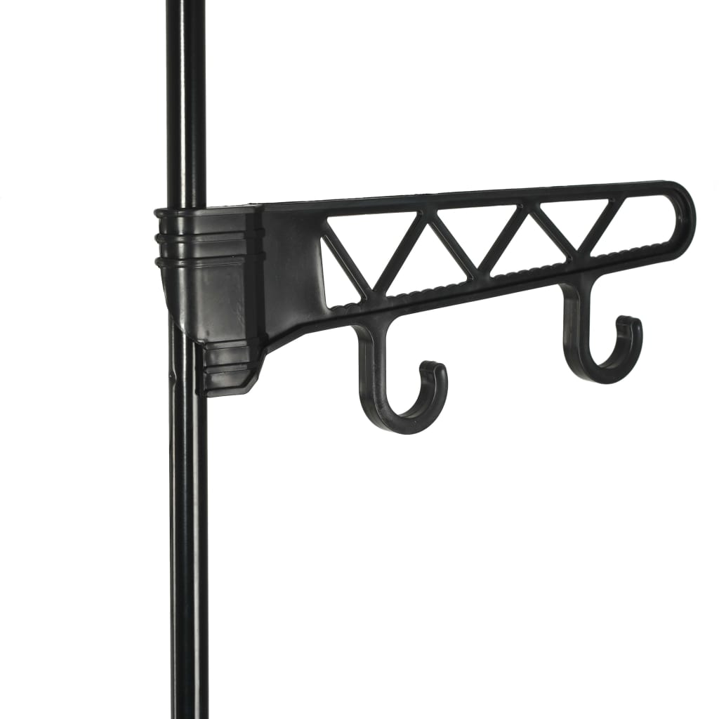 Tøjstativ 55X28,5X175 Cm Stål Og Ikke-Vævet Stof Sort