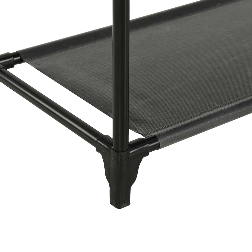 Tøjstativ 55X28,5X175 Cm Stål Og Ikke-Vævet Stof Sort