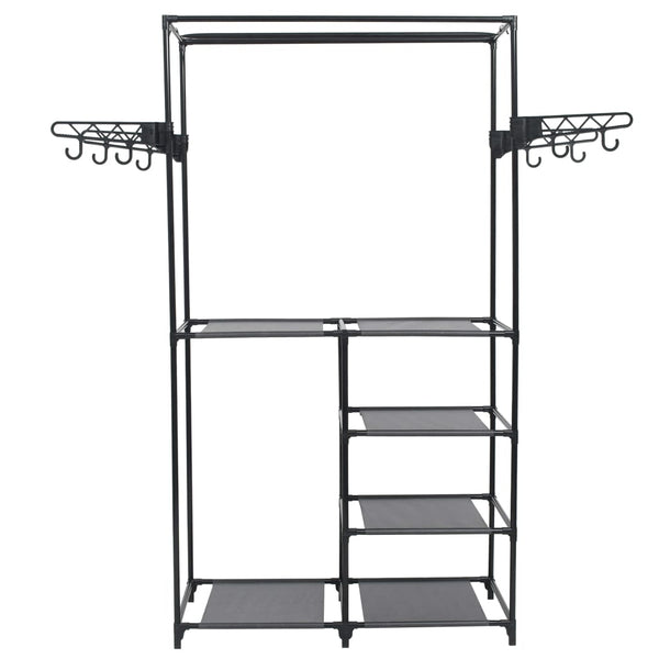 Tøjstativ 87X44X158 Cm Stål Og Ikke-Vævet Stof Sort