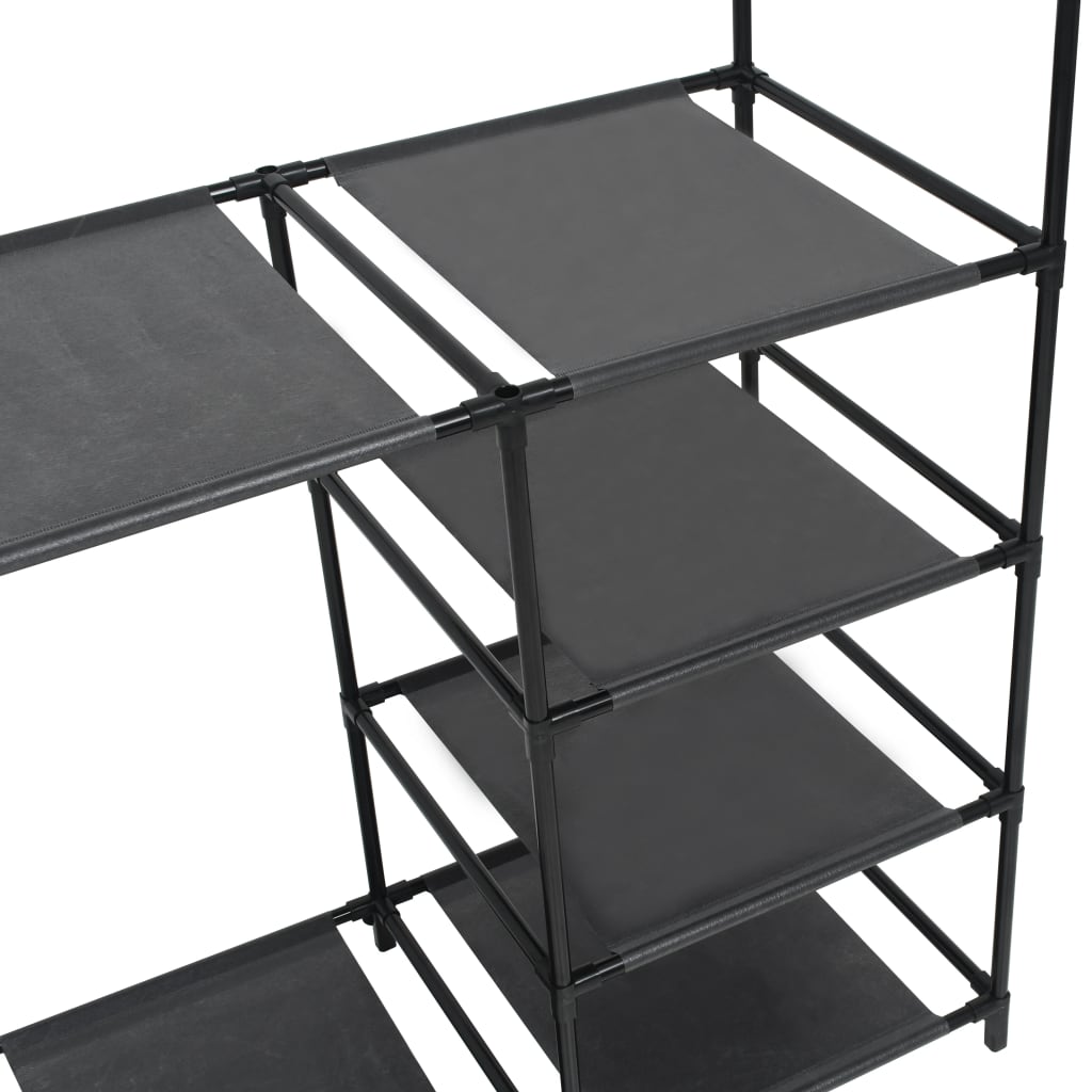 Tøjstativ 87X44X158 Cm Stål Og Ikke-Vævet Stof Sort