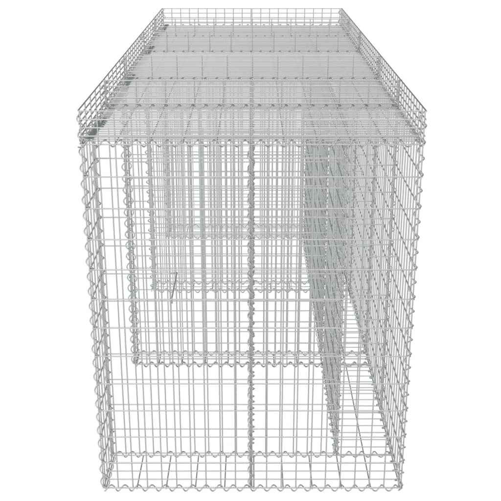 Gabionvæg Til Affaldsspand 270X100X130 Cm Galvaniseret Stål