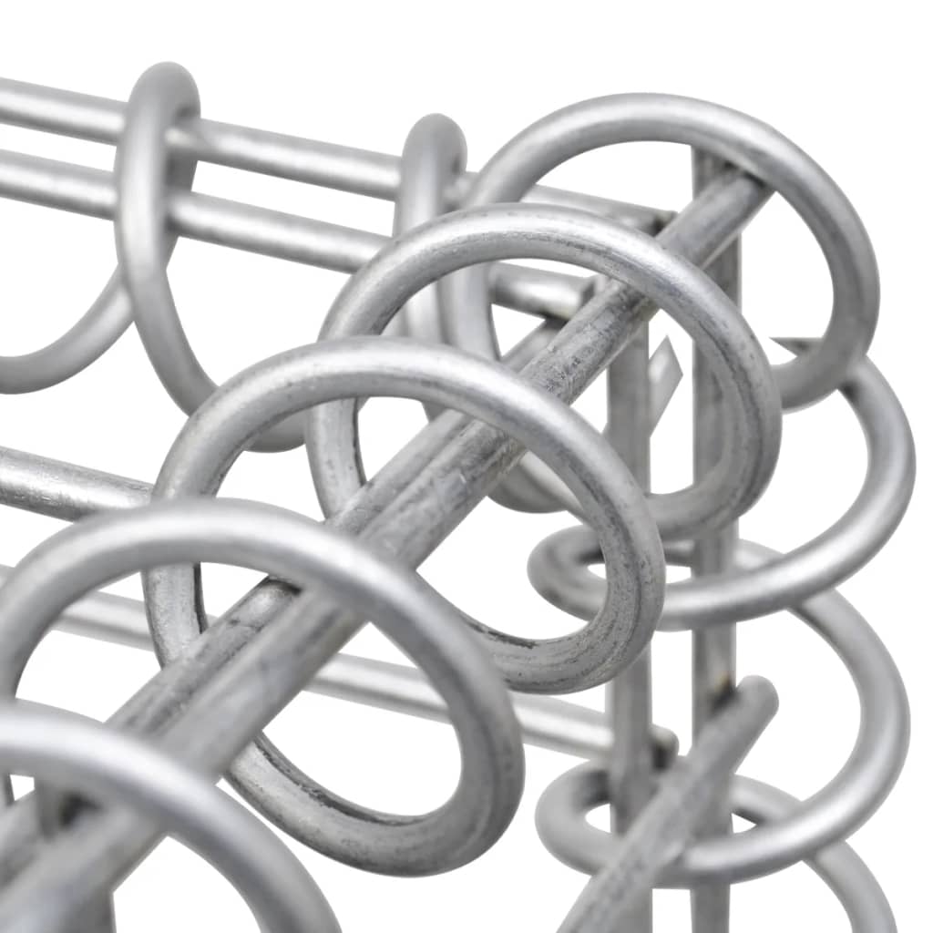 Gabionvæg Til Affaldsspand 270X100X130 Cm Galvaniseret Stål