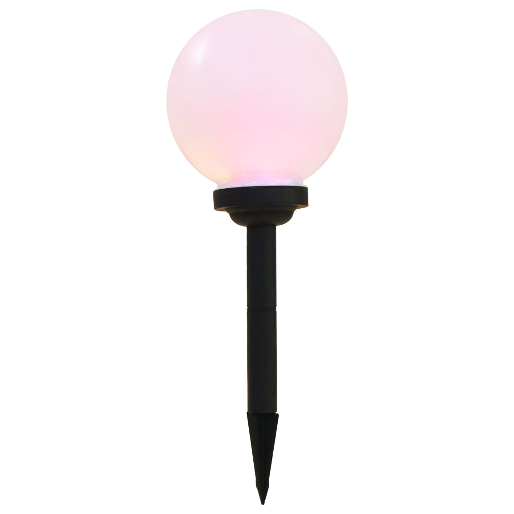 Led-Solcellelamper 3 Stk. Rund Rgb-Farver