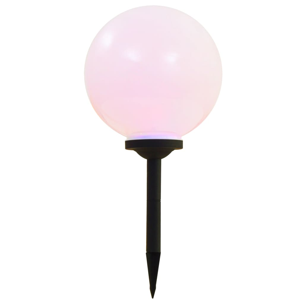 Led-Solcellelamper 2 Stk. Rund Rgb-Farver