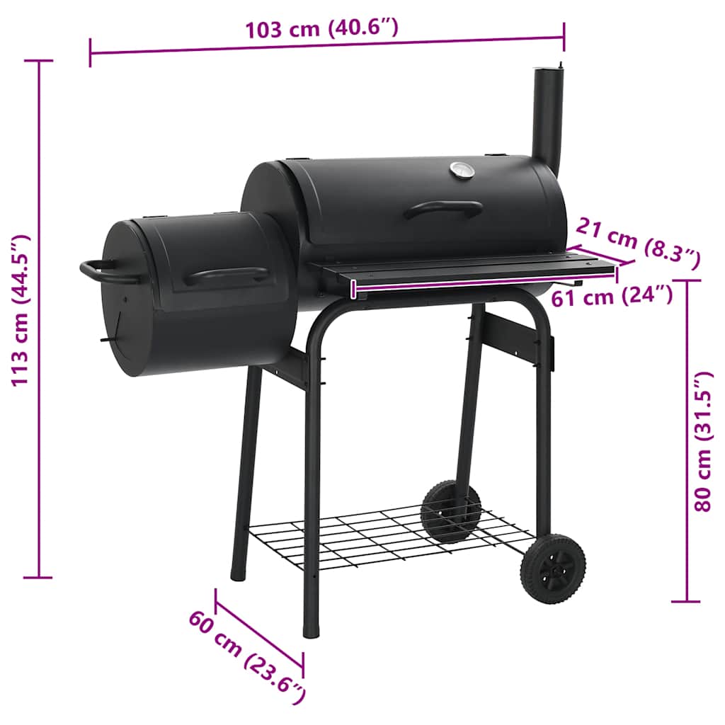 Røgegrill Til Kul Klassisk Design
