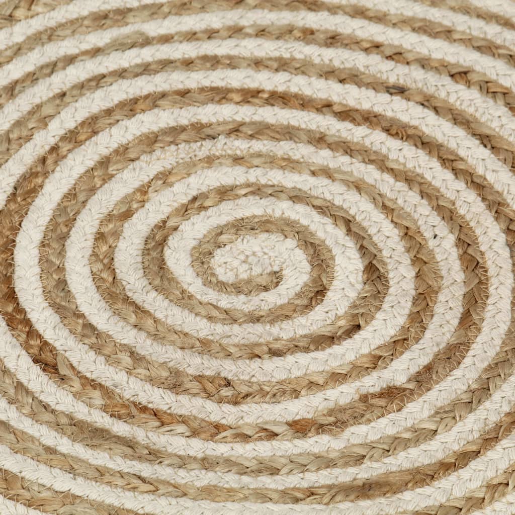 Håndlavet Jutetæppe Med Spiraldesign