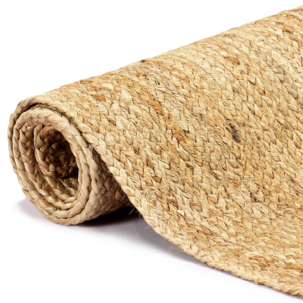 Håndlavet Tæppe Jute Naturfarvet