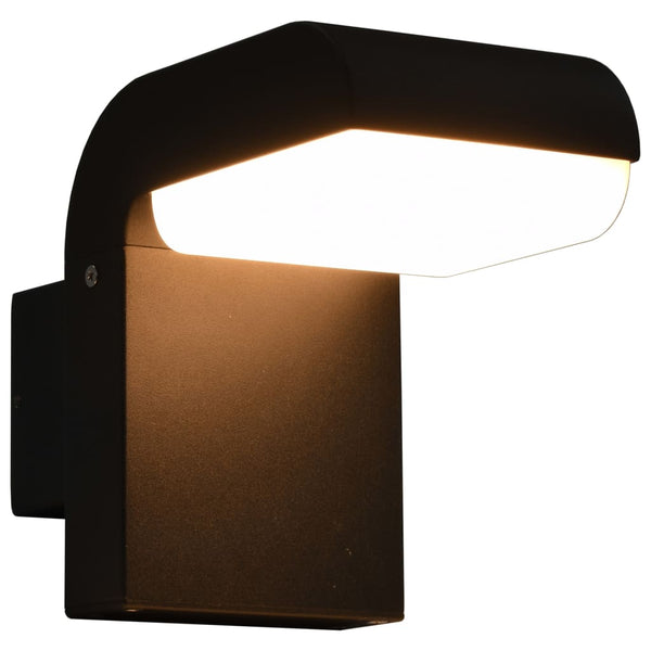 Udendørs Led-Væglampe 9 W Oval Sort Sølv