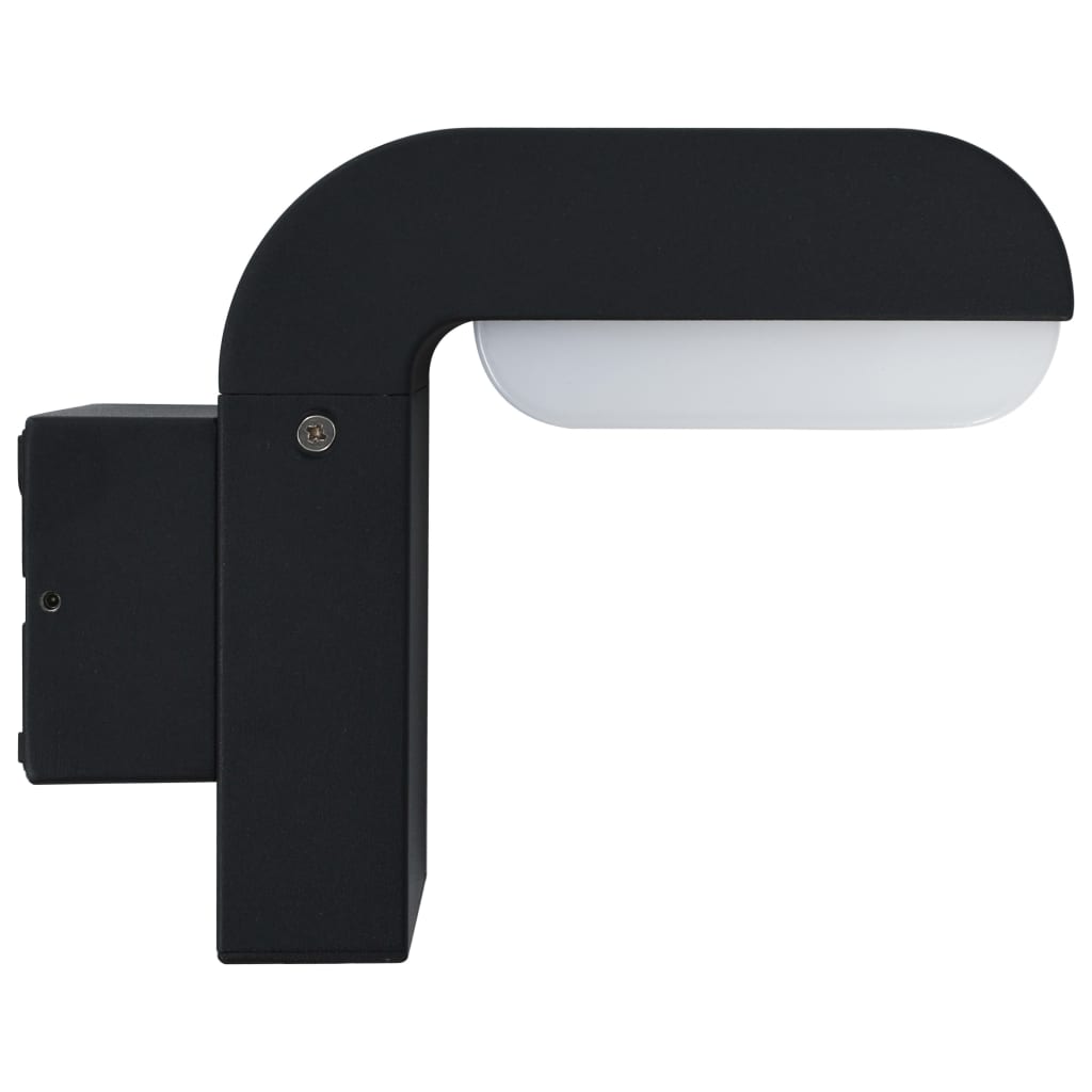 Udendørs Led-Væglampe 9 W Oval Sort Sølv
