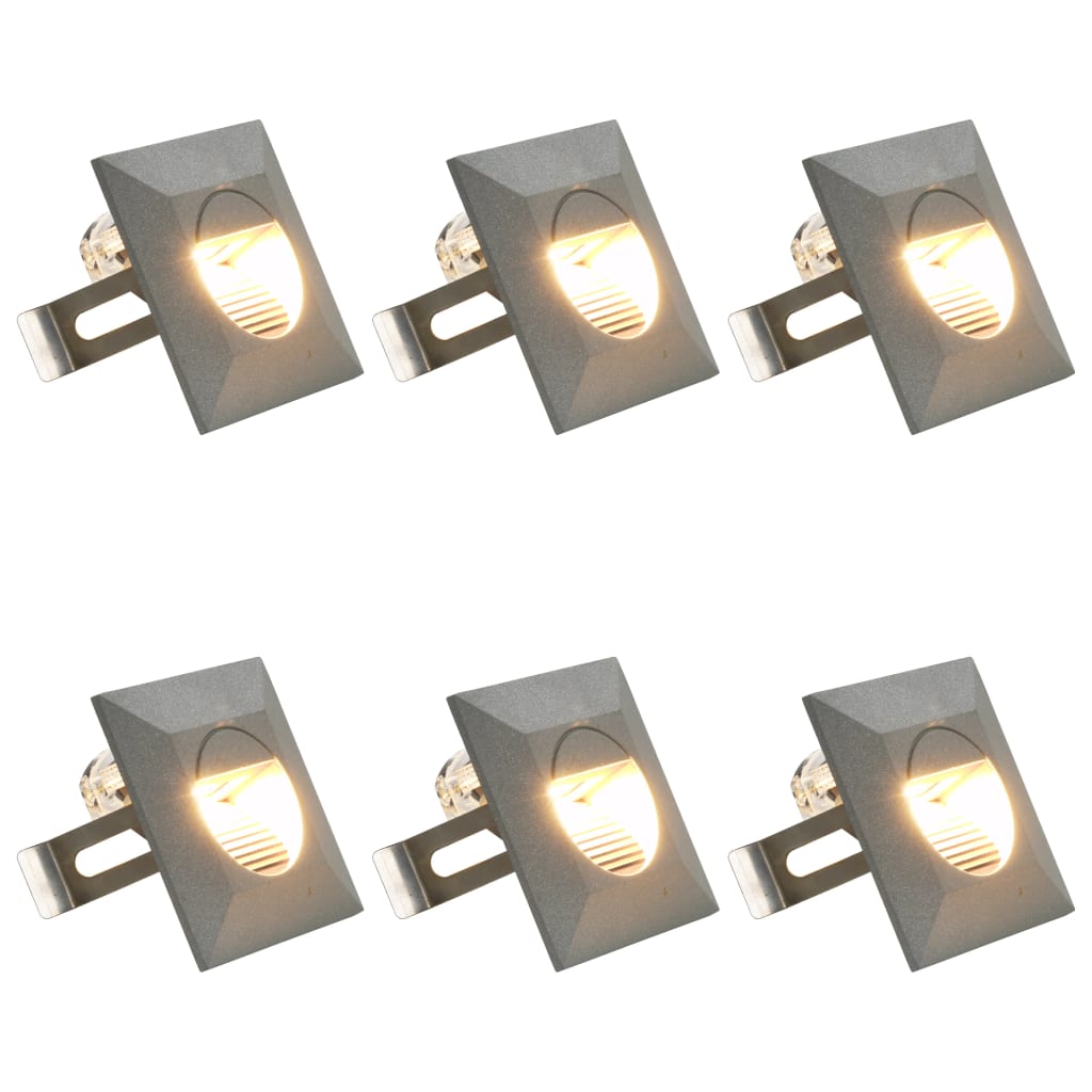 Udendørs Led-Væglamper 6 Stk. 5 W Sølvfarvet