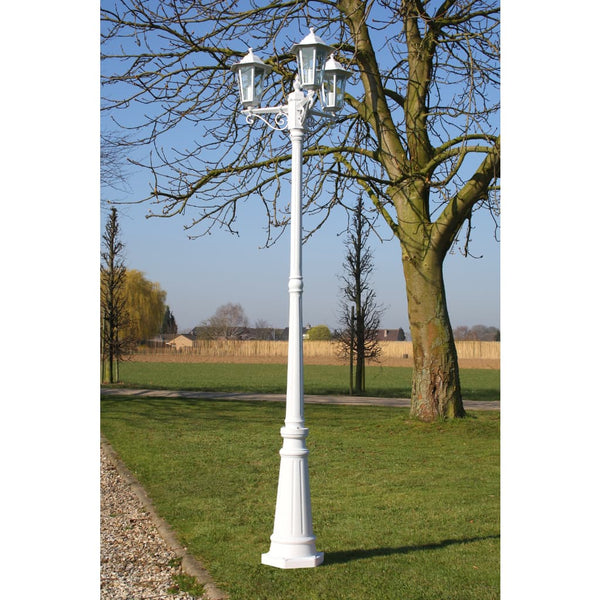 Lygtepæl Med 3 Arme 215 Cm Aluminium