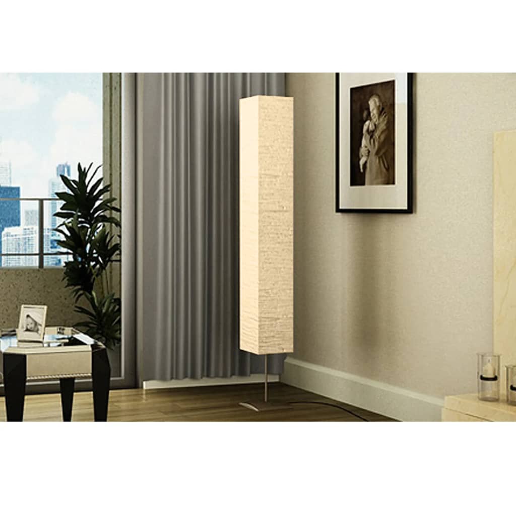 Standerlampe Med Stålfod Beige