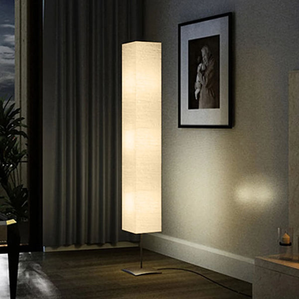 Standerlampe Med Stålfod Beige