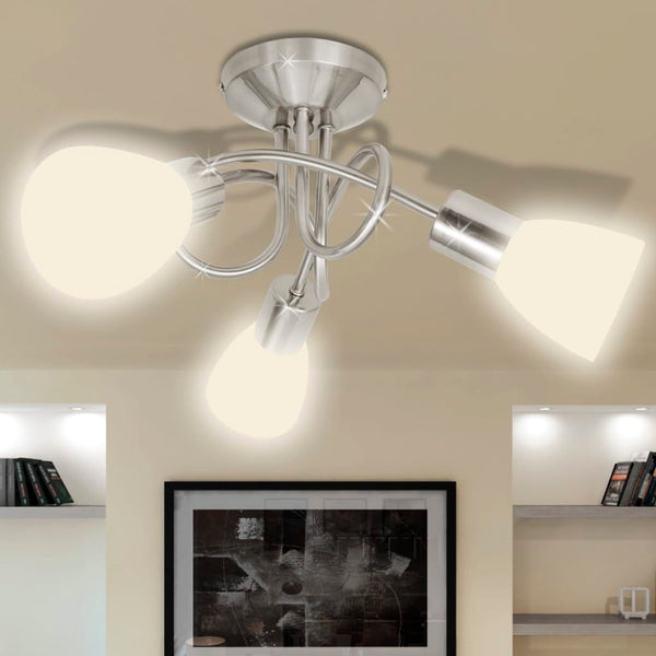 Loftslampe M. Glasskærme 3 E14 Pærer