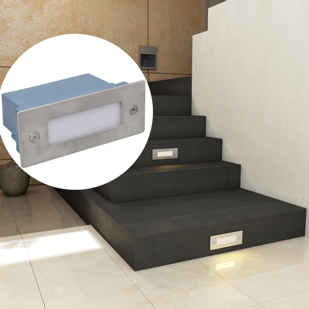 Forsænket Led-Trappelys 2 Stk. 44X111X56 Mm